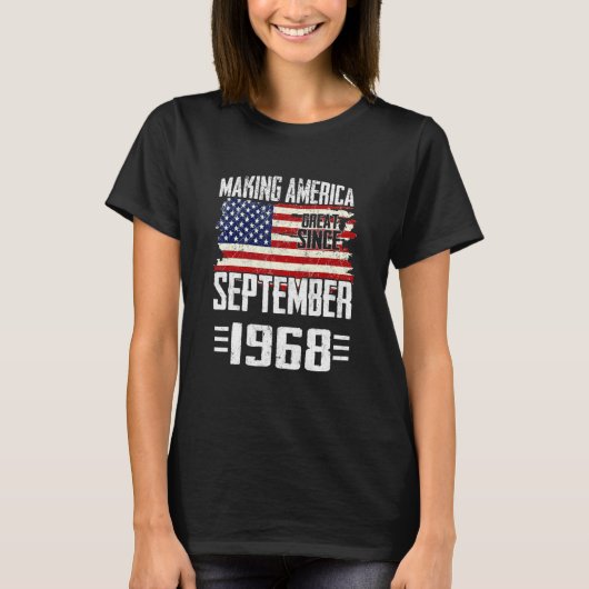 1968年9素晴らし月以来のアメリカのハッピービ Tシャツ (正面)
