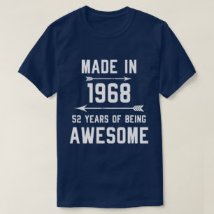 1968年、52年の贈り物素晴らし男性女性 Tシャツ