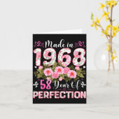1968年 58歳 花の58周年 カード (黄色い花)