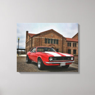 1968極度のスポーツのchevy camaro キャンバスプリント