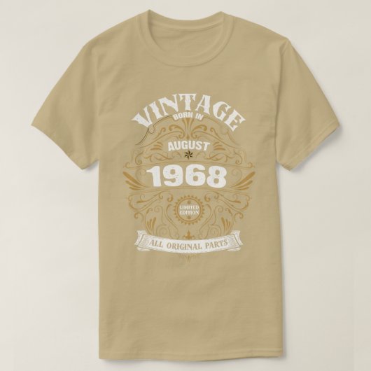 1968生まれ威厳がある年の誕生日 Tシャツ (デザイン正面)