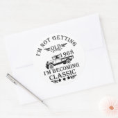 1968生まれ年のヴィンテージ生誕生月贈り物 ラウンドシール (封筒)