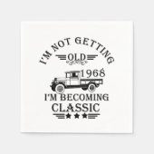 1968生まれ年のヴィンテージ誕生会 スタンダードカクテルナプキン (正面)