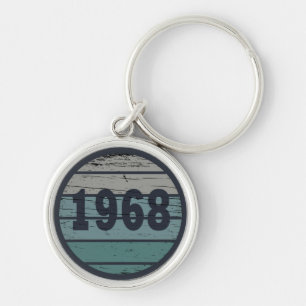 1968生まれ年のヴィンテージ誕生日ギフト キーホルダー