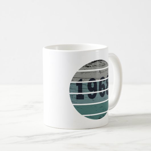 1968生まれ年のヴィンテージ誕生日ギフト コーヒーマグカップ (正面右)