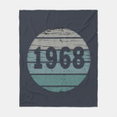 1968生まれ年のヴィンテージ誕生日ギフト フリースブランケット (正面)