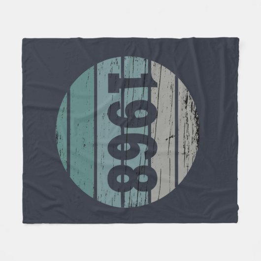 1968生まれ年のヴィンテージ誕生日ギフト フリースブランケット (正面(横))