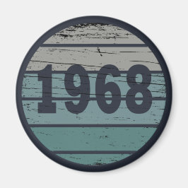 1968生まれ年のヴィンテージ誕生日ギフト マグネット