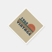 1968生まれ年のヴィンテージ誕生日 スタンダードカクテルナプキン (角)