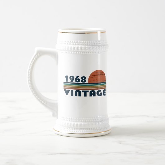 1968生まれ年のヴィンテージ誕生日 ビールジョッキ (左)
