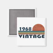 1968生まれ年のヴィンテージ誕生日 マグネット (正面/裏面)