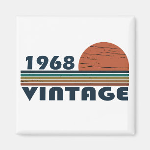 1968生まれ年のヴィンテージ誕生日 マグネット