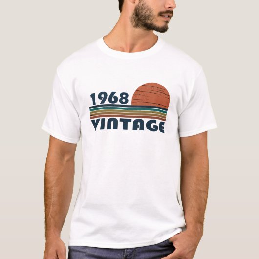 1968生まれ年のヴィンテージ誕生日 Tシャツ (正面)