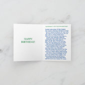 1968生まれ年の誕生日おもしろいファクトカード カード (内部)