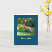 1968生まれ年の誕生日おもしろいファクトカード カード (黄色い花)