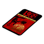 1968生まれ年猿占中国の術 マグネット (左側)