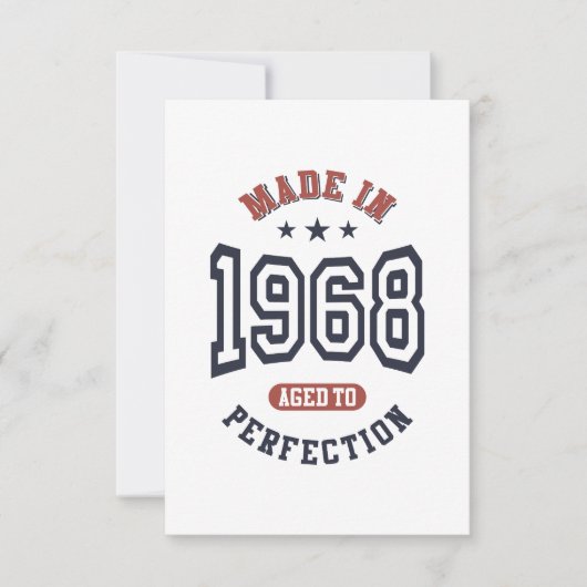 1968生まれ年誕生日 出欠カード (正面)