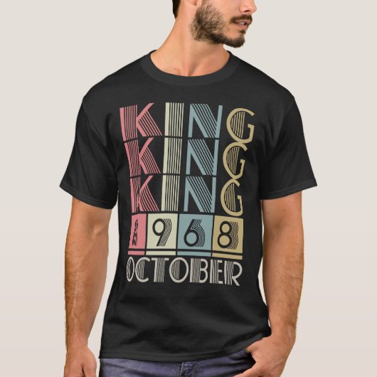 1968生まれ年10月の国王 Tシャツ (正面)