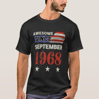 1968素晴らし年ヴィンテージ米国国旗のクラシック封切り Tシャツ