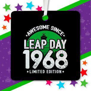 1968素晴らし年閏年日以後2月29誕生日 メタルオーナメント