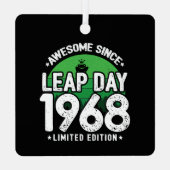 1968素晴らし年閏年日以後2月29誕生日 メタルオーナメント (裏面)
