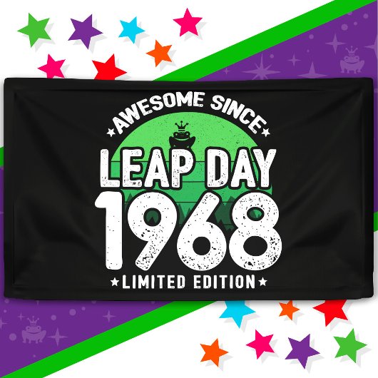 1968素晴らし年閏年日以後2月29誕生日 横断幕