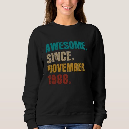 1968素晴らし年11月以来ヴィンテージ誕生日56Ye スウェットシャツ (正面)