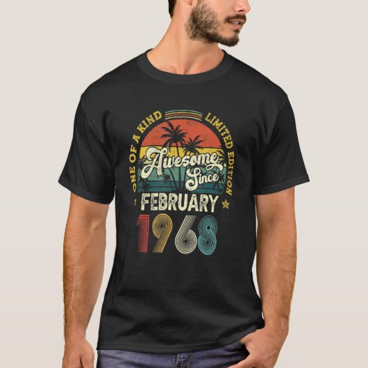 1968素晴らし年2月以来ヴィンテージ54誕生日 Tシャツ (正面)
