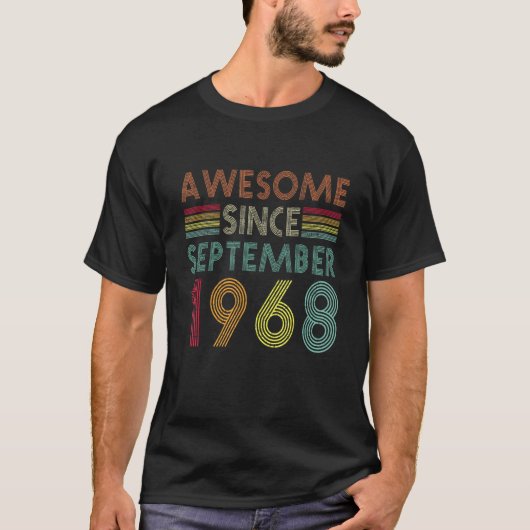 1968素晴らし年9月54日誕生日54年 Tシャツ (正面)