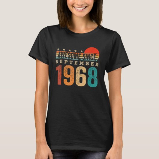 1968素晴らし年9月54日誕生日54年 Tシャツ (正面)