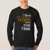 1968結婚年最高の6月54周年妻 Tシャツ (正面)