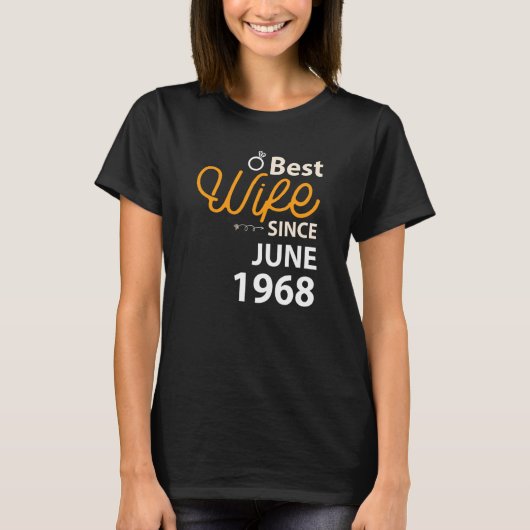 1968結婚年最高の6月54周年妻 Tシャツ (正面)