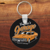 1968 パーソナライズされた 396クラシックマッスルカーガレージ キーホルダー (正面)