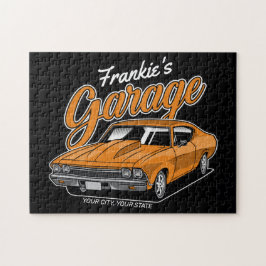 1968 パーソナライズされた 396クラシックマッスルカーガレージ ジグソーパズル