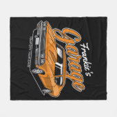 1968 パーソナライズされた 396クラシックマッスルカーガレージ フリースブランケット (正面(横))