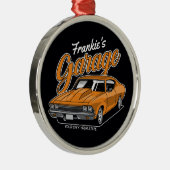 1968 パーソナライズされた 396クラシックマッスルカーガレージ メタルオーナメント (右)