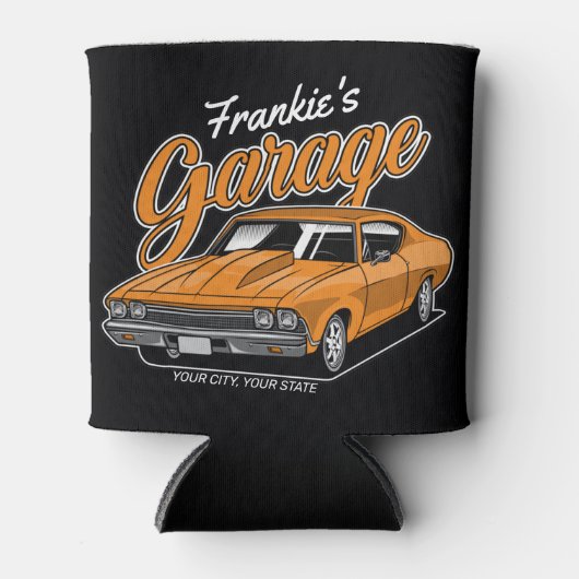 1968 パーソナライズされた 396クラシックマッスルカーガレージ 缶クーラー (正面)