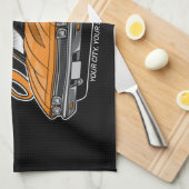 1968 パーソナライズされた 396クラシックマッスルカーガレージTh キッチンタオル (四つ折り)