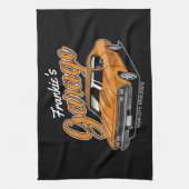 1968 パーソナライズされた 396クラシックマッスルカーガレージTh キッチンタオル (縦)