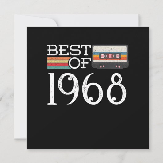 1968 ヴィンテージ 52歳 誕生日記念ギフト 招待状 (正面)