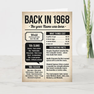 1968 当時のおもしろ事実 バースデーカード カード
