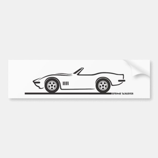 1968-69コルベット兌換 バンパーステッカー (正面)