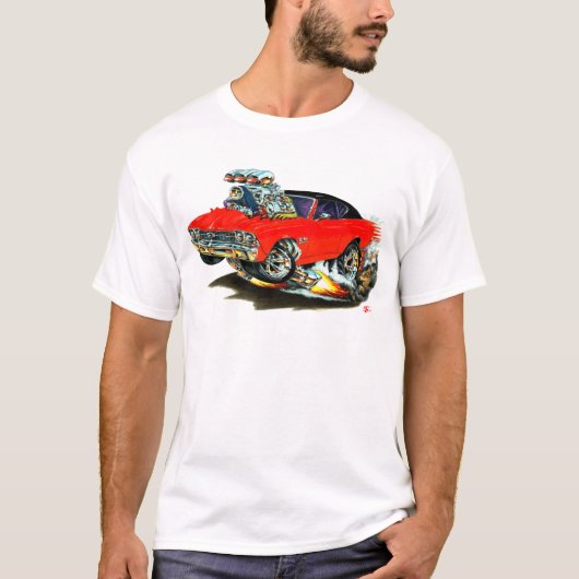 1968-69年のChevelleの赤くおよび黒い上車 Tシャツ (正面)