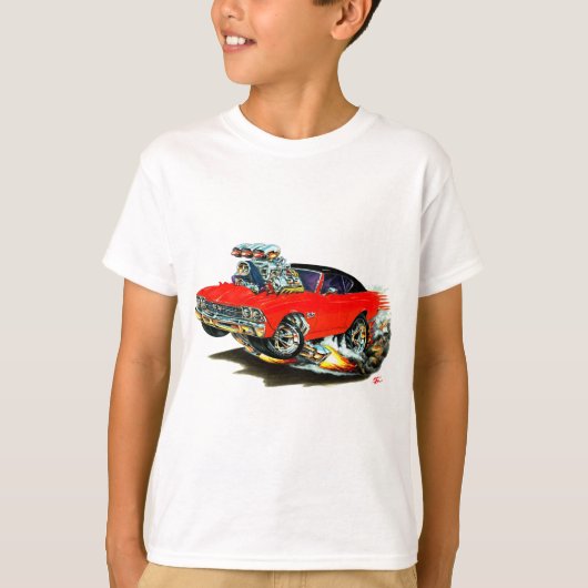 1968-69年のChevelleの赤くおよび黒い上車 Tシャツ (正面)