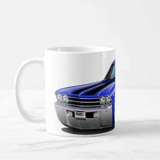 1968-69年のChevelleの青黒い車 コーヒーマグカップ (左)
