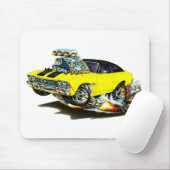 1968-69年のChevelleの黄色黒い上車 マウスパッド (マウス)