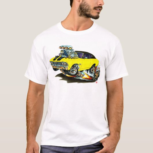 1968-69年のChevelleの黄色黒い上車 Tシャツ (正面)