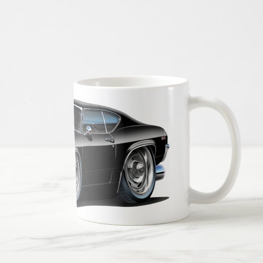 1968-69年のChevelleの黒い車 コーヒーマグカップ (右)