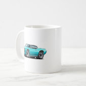 1968-69 GTOのターコイズ白の上車 コーヒーマグカップ (正面左)