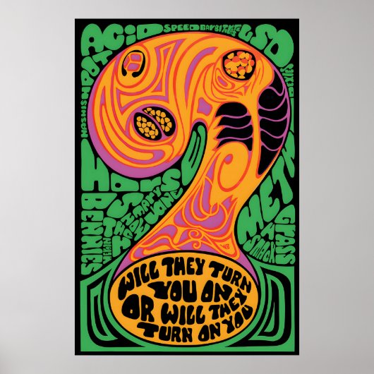 1968 Anti-Drug Propaganda Poster Will They Turn On ポスター (正面)